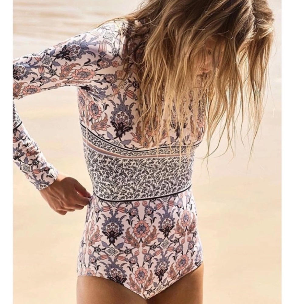 Restocked🎉Vintage FloralPrint longSleeve Swimsuit